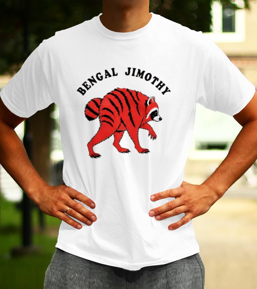 Cincinnati Bengals Bengal Jimothy Cartoon Raccoon T-Shirt
