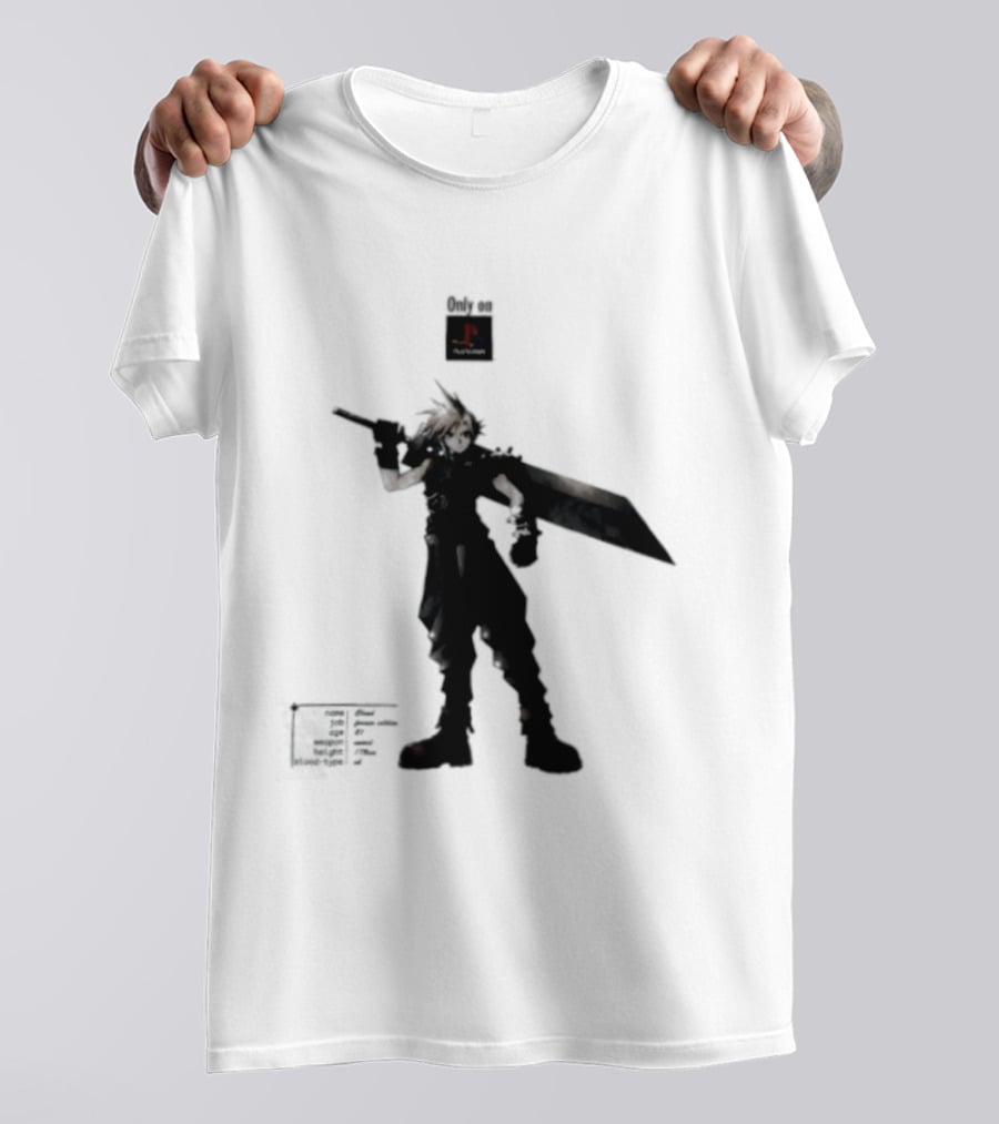 Cloud Strife Final Fantasy VII PlayStation T-Shirt