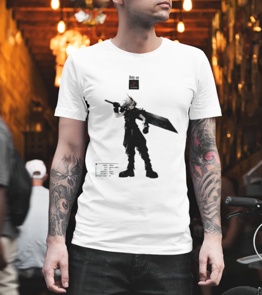 Cloud Strife Final Fantasy VII PlayStation T-Shirt