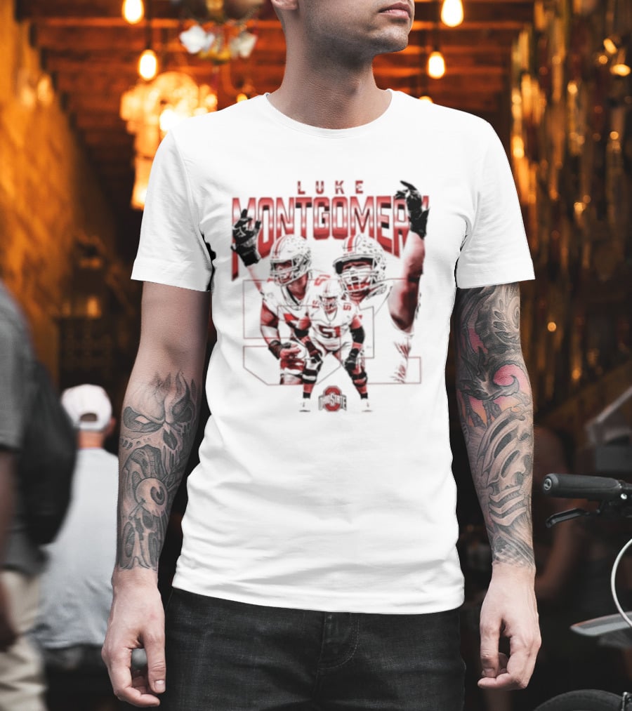 Luke Montgomery Ohio State Buckeyes 51 NCAA Football T-Shirt