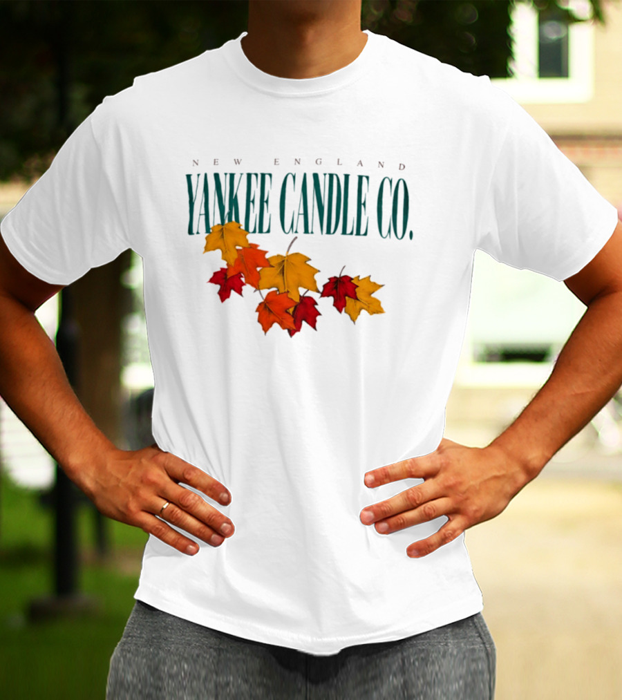 New England Yankee Candle Co Fall Leaves Autumn T-Shirt