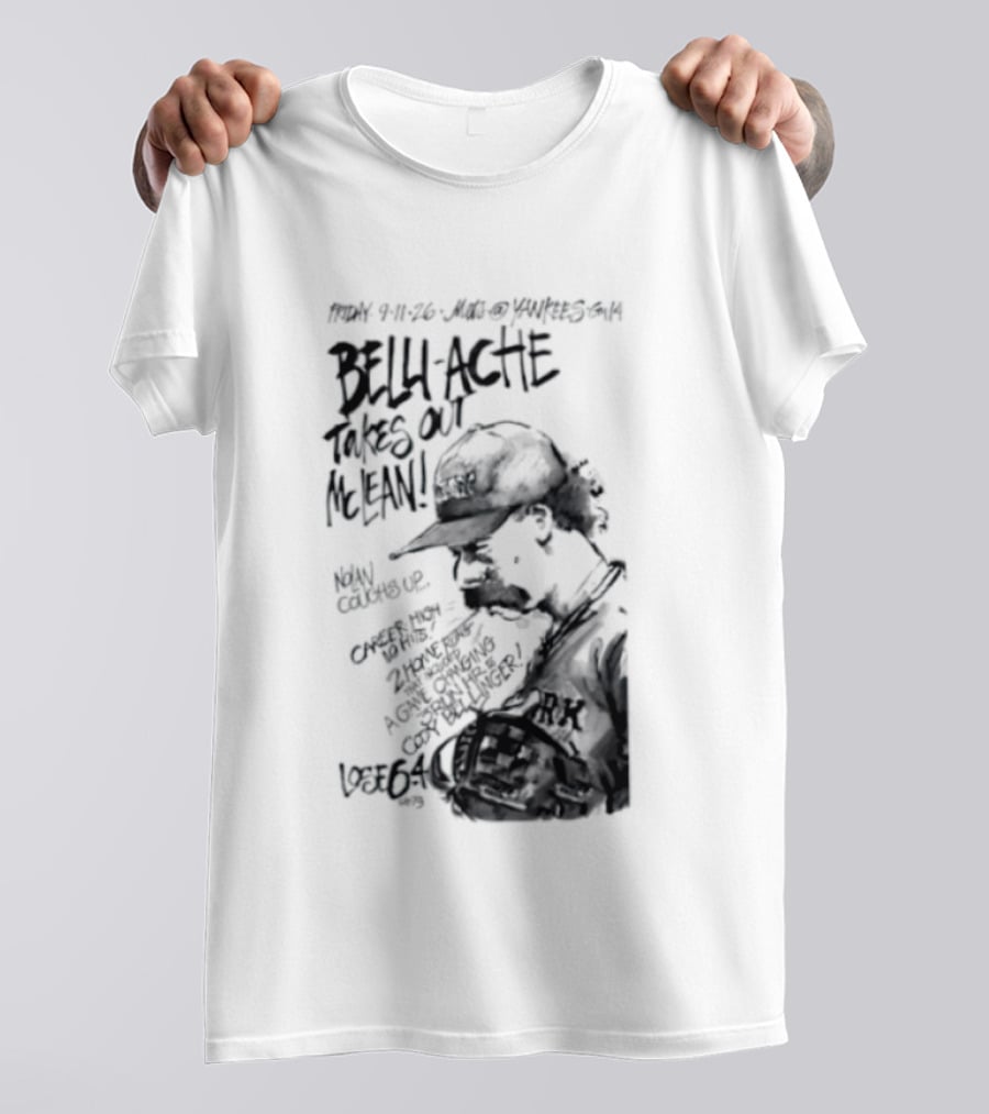 Belly Ache Takes Out McLean New York Mets Baseball T-Shirt
