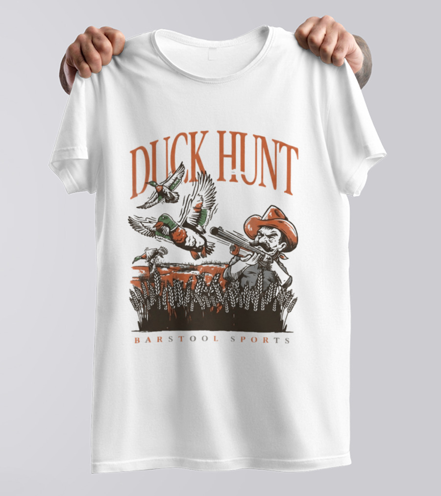 Duck Hunt Cowboy Oklahoma Cowboys Oregon Ducks Barstool Sports T-Shirt