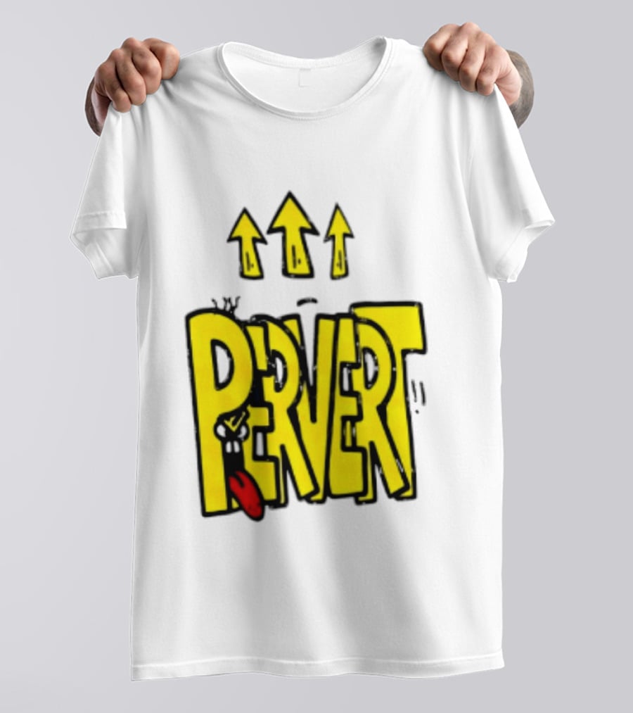 Pervert Urban Edgy Graffiti Arrows Tongue Streetwear T-Shirt