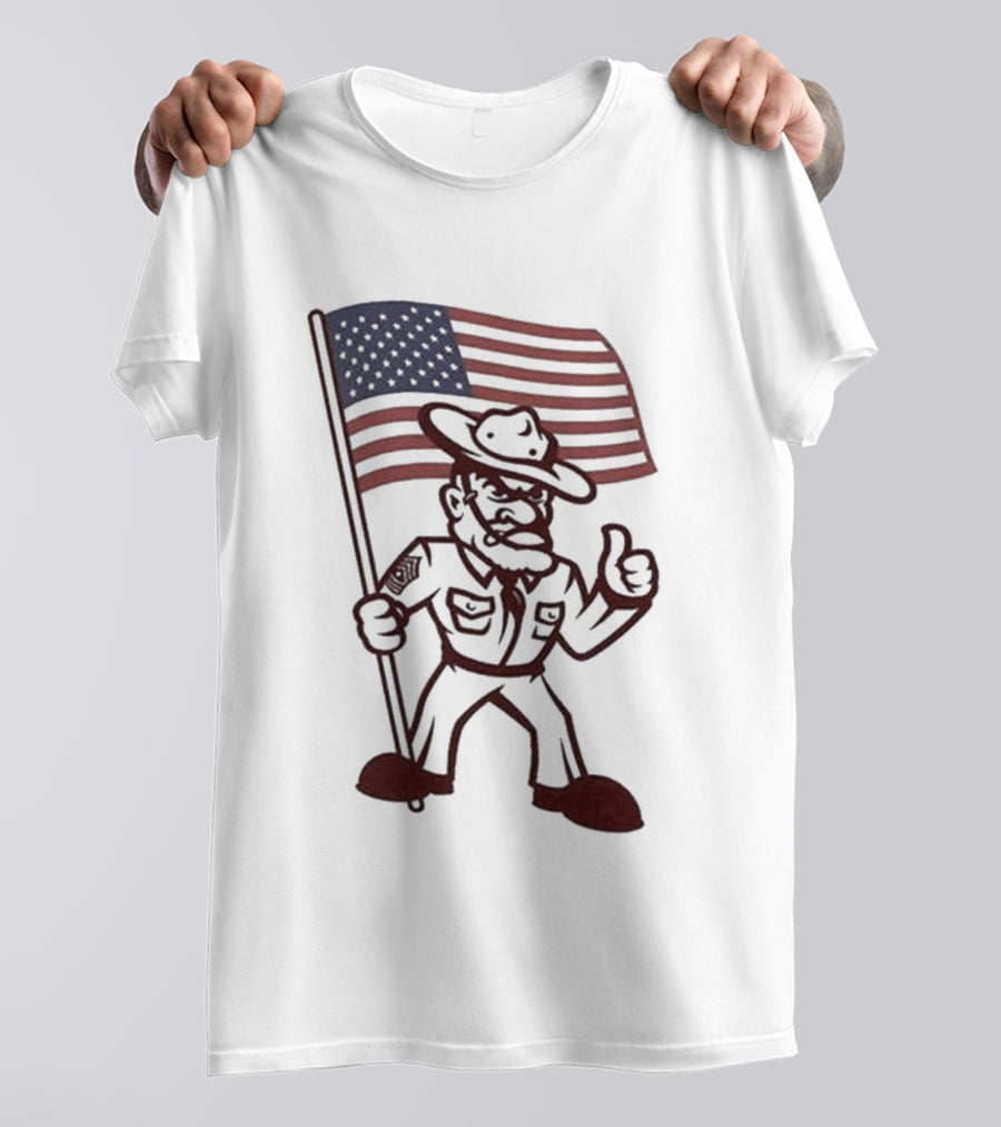 Texas A&M Aggies 12th Man Patriotic American Flag T-Shirt