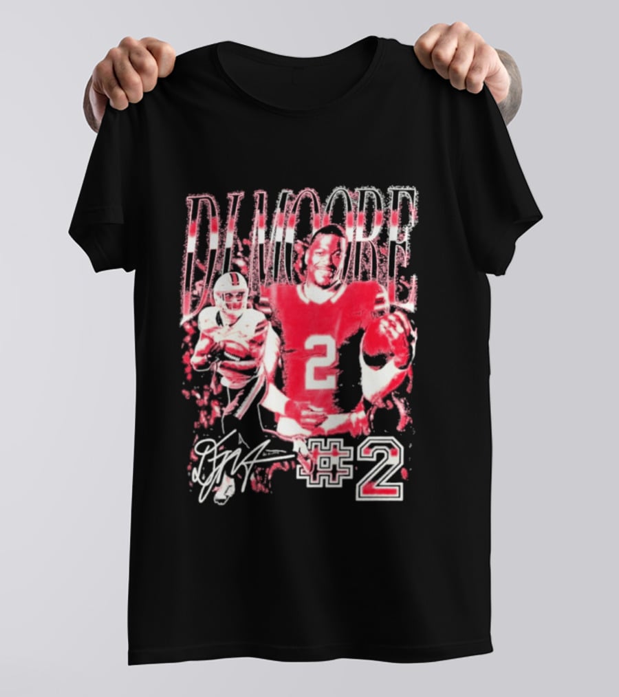 DJ Moore Number 2 Signature 2026 Bills Football Player T-Shirt