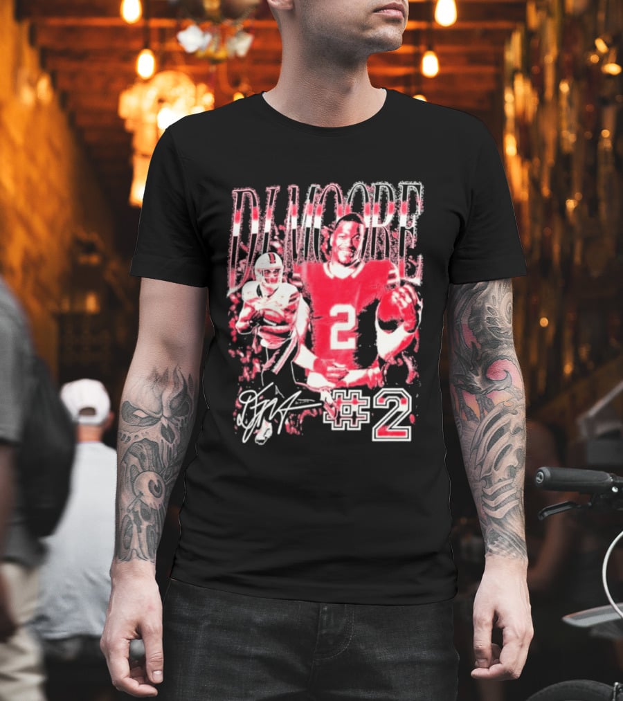 DJ Moore Number 2 Signature 2026 Bills Football Player T-Shirt