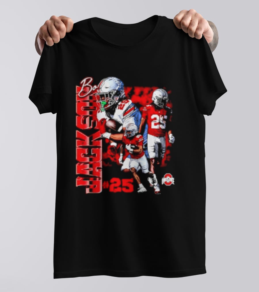 Bo Jackson 25 Ohio State Buckeyes NCAA Player Football T-Shirt