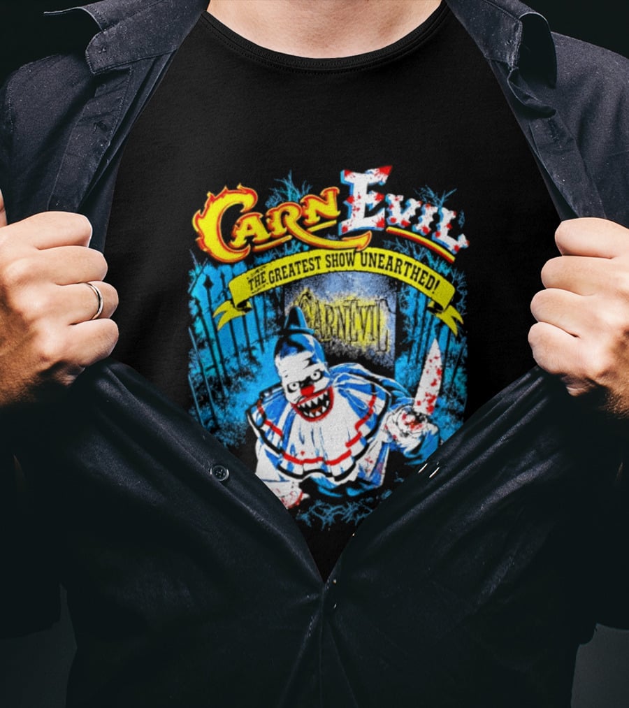 CarnEvil The Greatest Show Unearthed Creepy Clown Horror T-Shirt