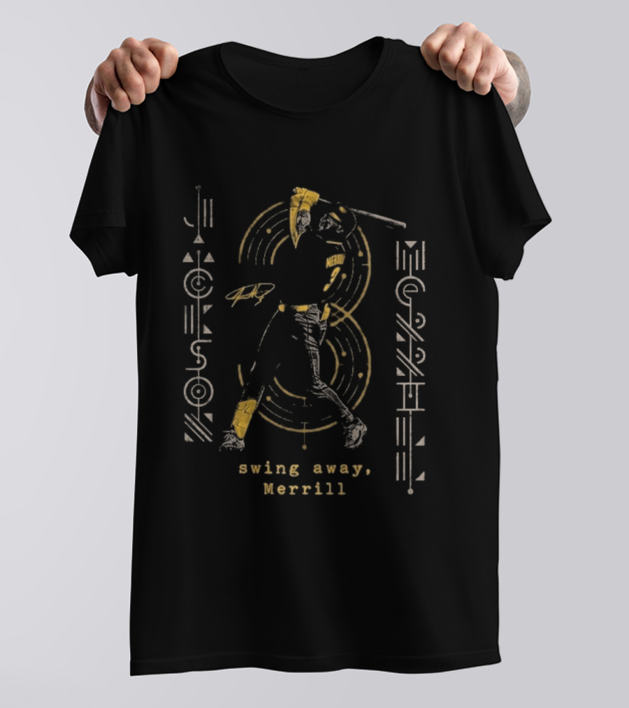 Jackson Merrill Swing Away Merrill Circular Motion Baseball Player T-Shirt