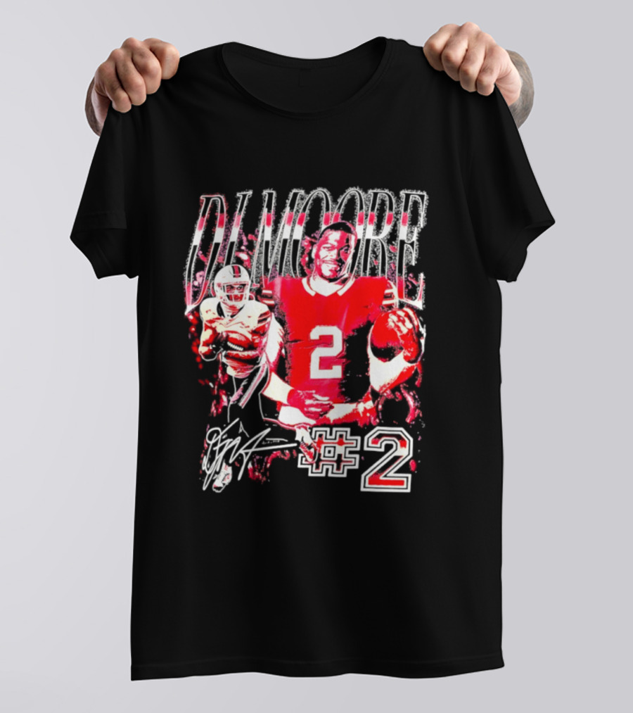 D. J. Moore #2 Buffalo Bills Football Player T-Shirt
