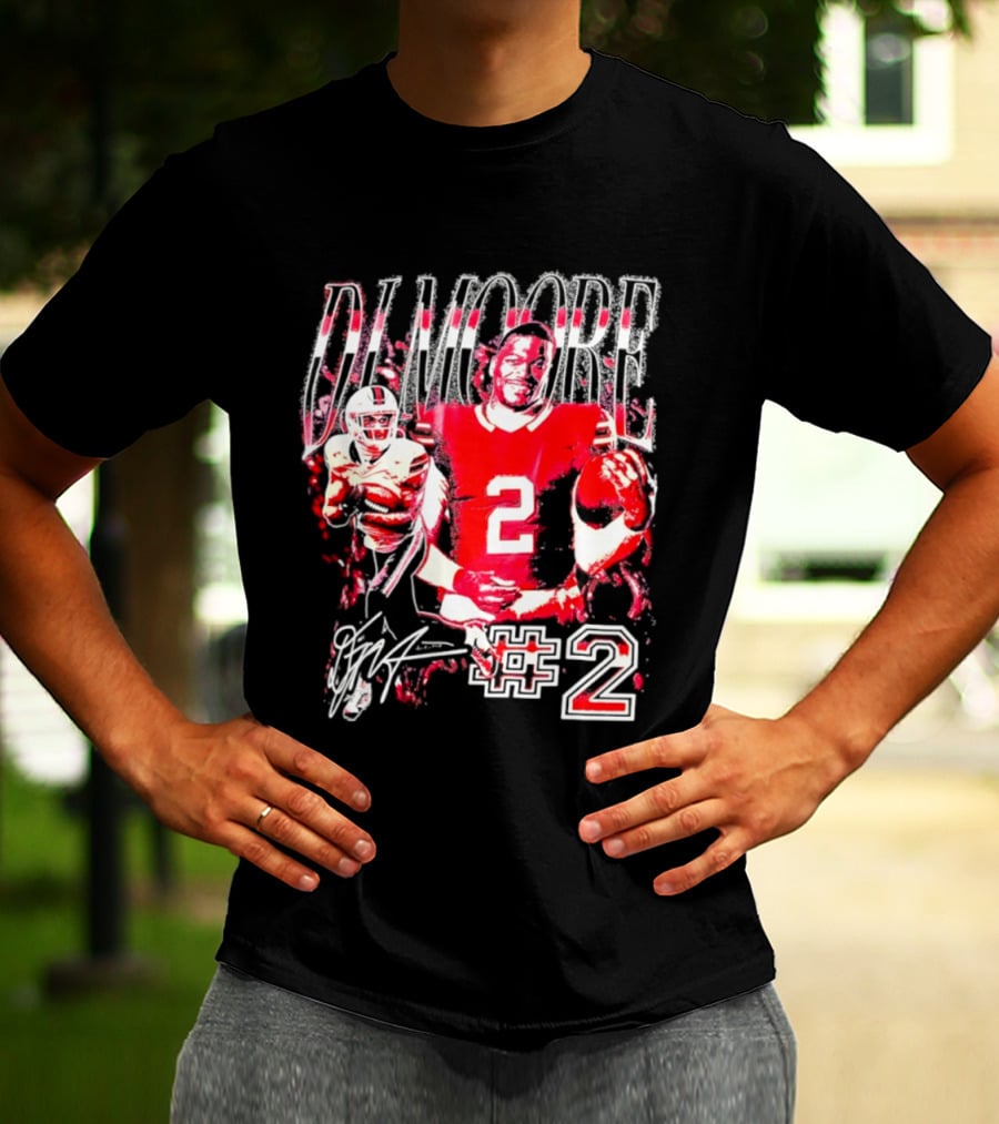 D. J. Moore #2 Buffalo Bills Football Player T-Shirt