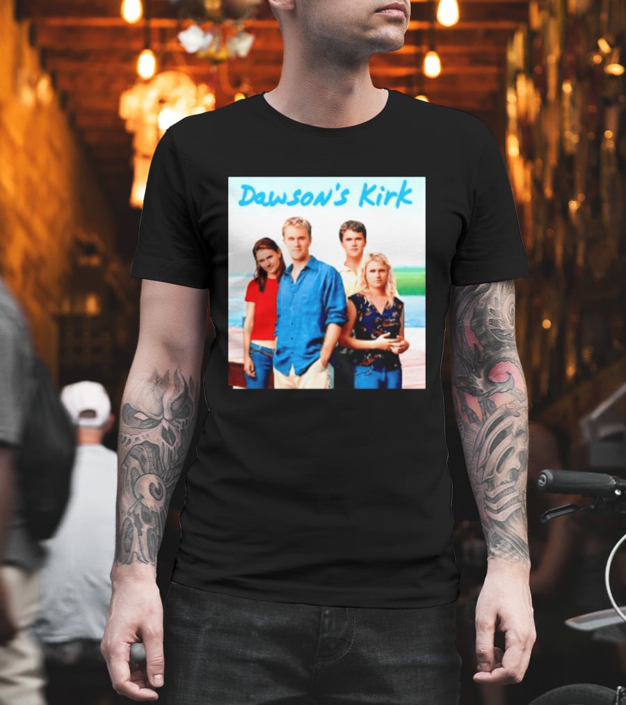 Dawson's Kirk 90s TV Cast Scenic Backdrop T-Shirt