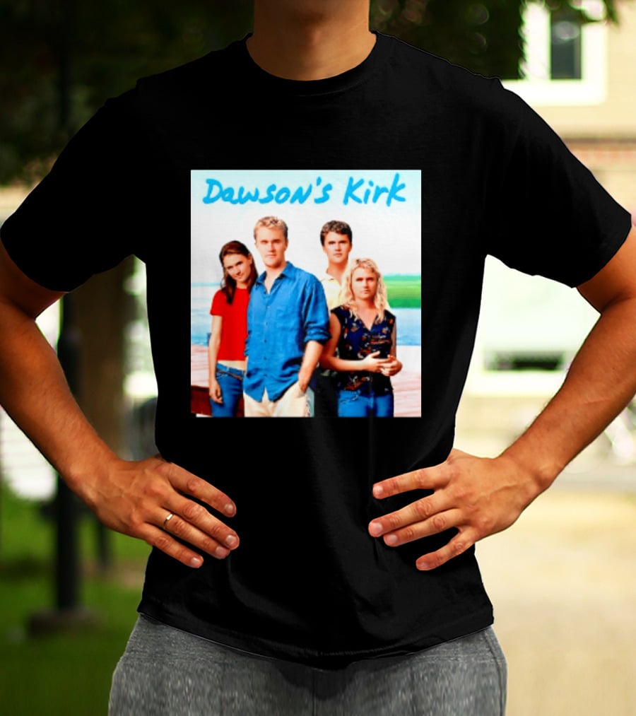 Dawson's Kirk 90s TV Cast Scenic Backdrop T-Shirt