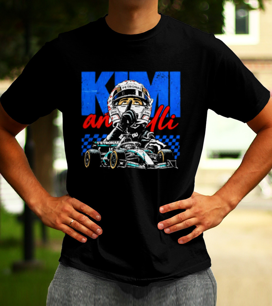 Kimi Antonelli F1 Racing Shhh Karting Racer Helmet T-Shirt