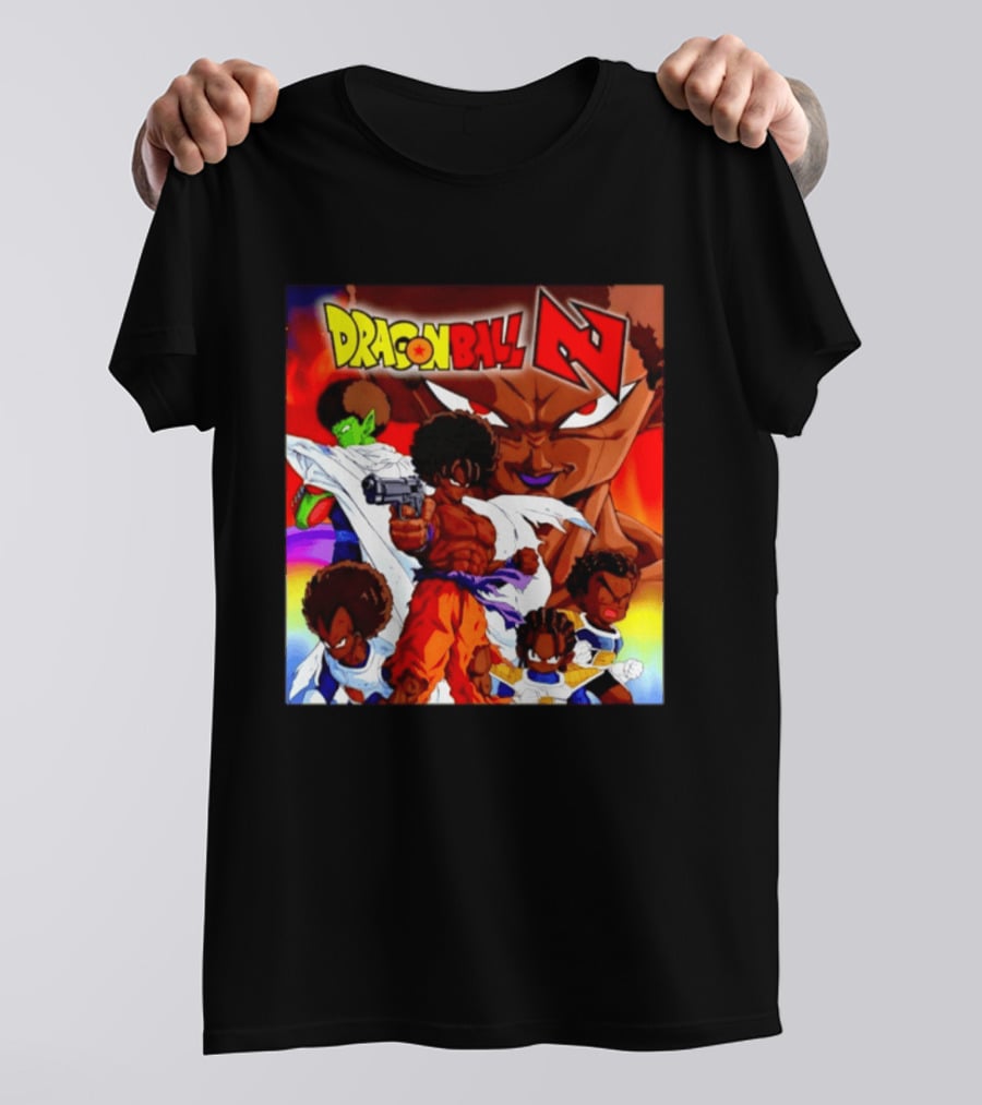 Dragon Ball Z Afro Characters Anime Goku Parody Fusion T-Shirt