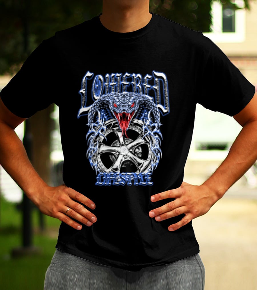 Lohered Lifestyle Snake And Wheel Vintage Streetwear T-Shirt