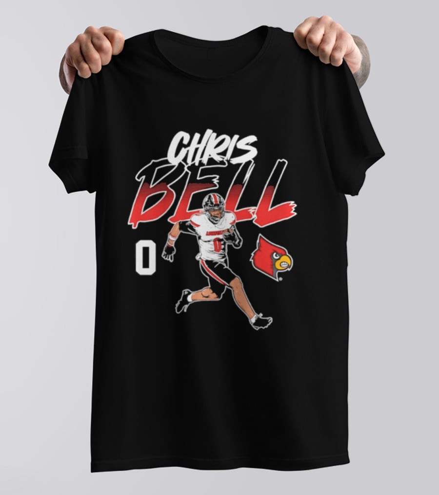 Chris Bell Louisville Cardinals Football 0 Pose T-Shirt