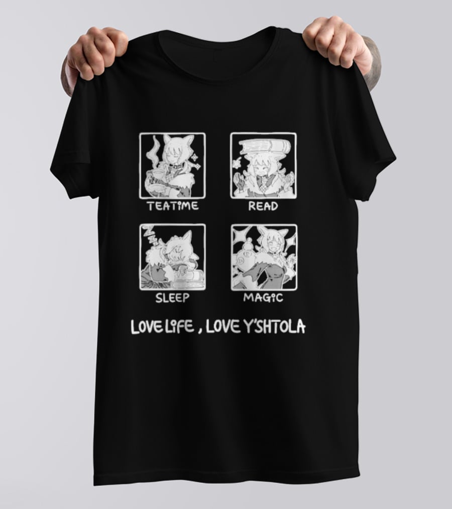 Love Life Y'shtola Teatime Read Sleep Magic T-Shirt