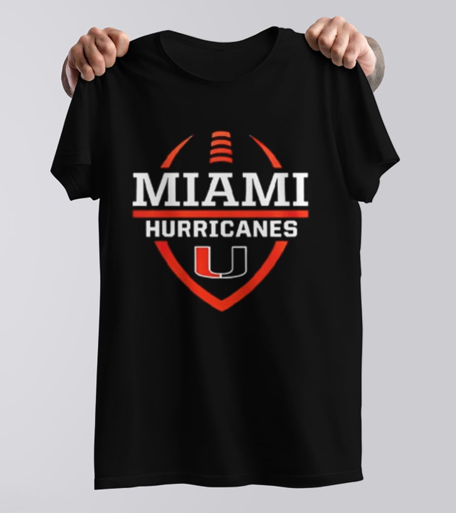 Miami Hurricanes 2026 Helmet Pregame Football University U 2 Sided T-Shirt