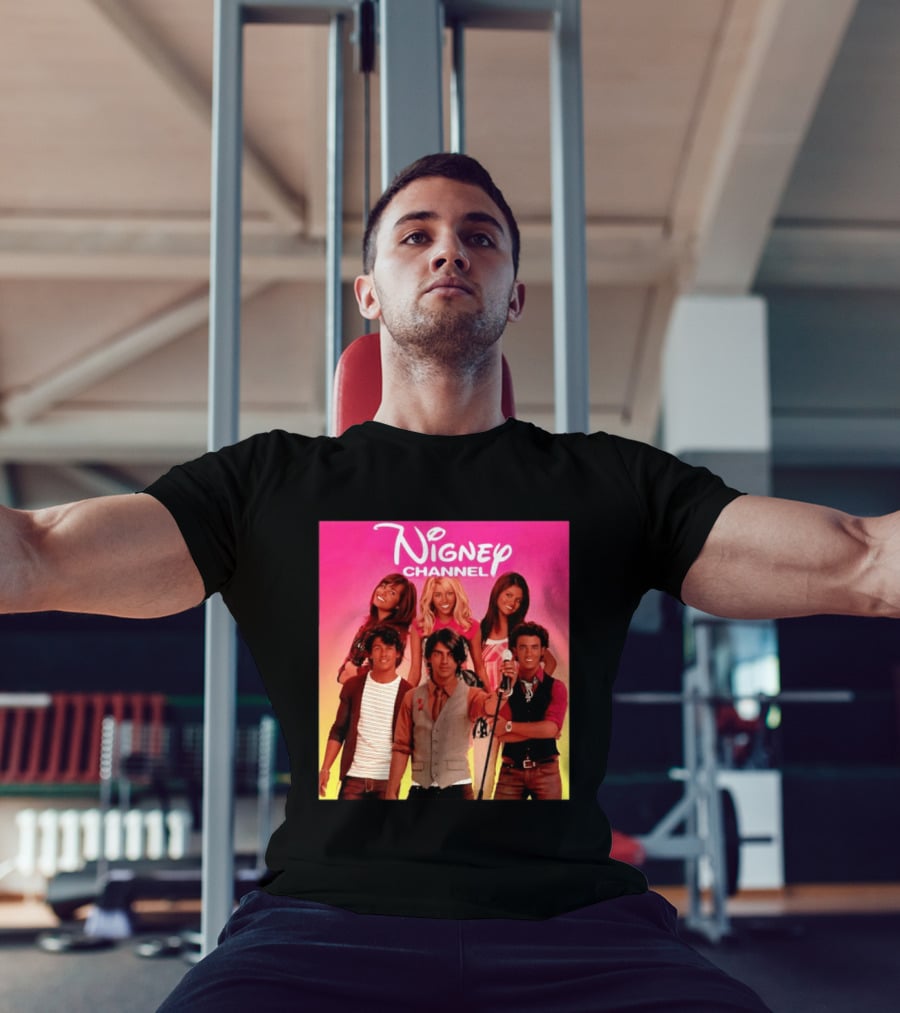 Nigney Channel Jonas Brothers Y2K Meme Vintage Throwback T-Shirt