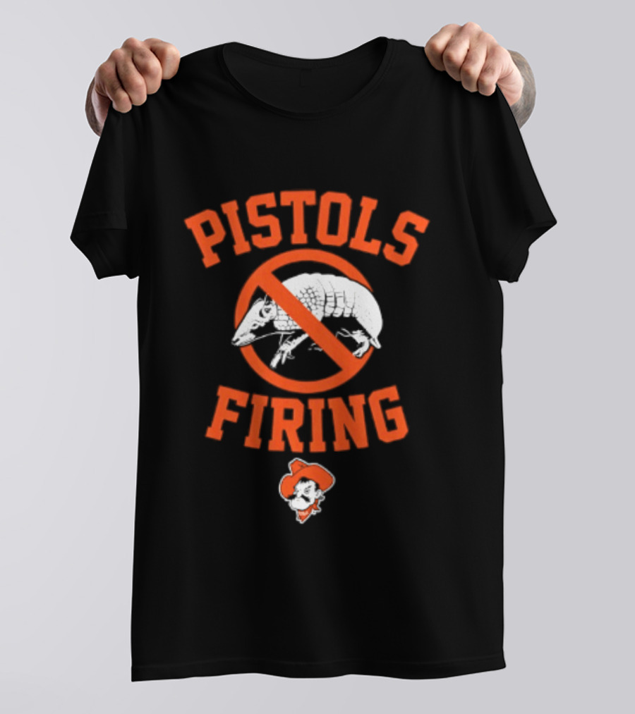 Pistols Firing Oklahoma State Cowboys Football NCAA T-Shirt