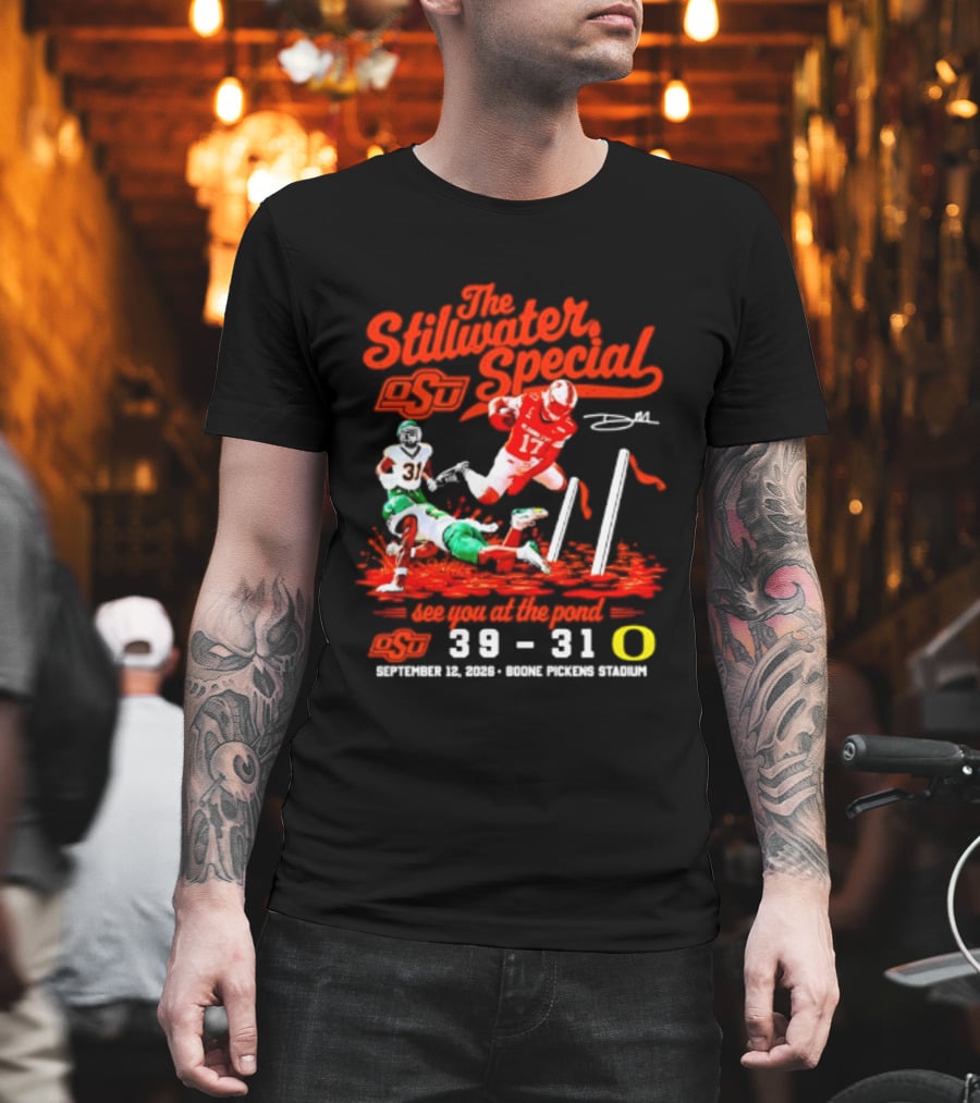 Oklahoma State Cowboys The Stillwater Special See You At The Pound 39 31 Oregon Football Victory September 11 2023 Boone Pickens Stadium T-Shirt