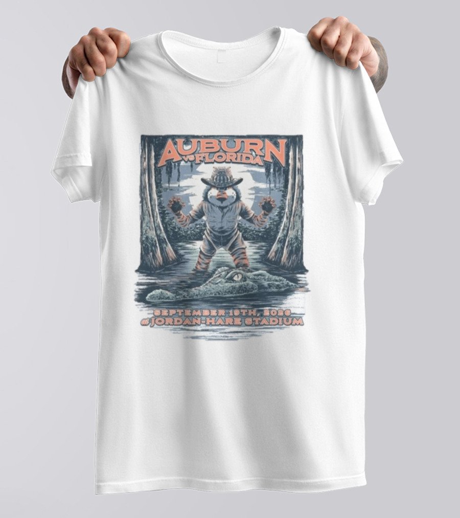 Auburn Vs Florida Football September 19th 2026 Jordan Hare Stadium T-Shirt