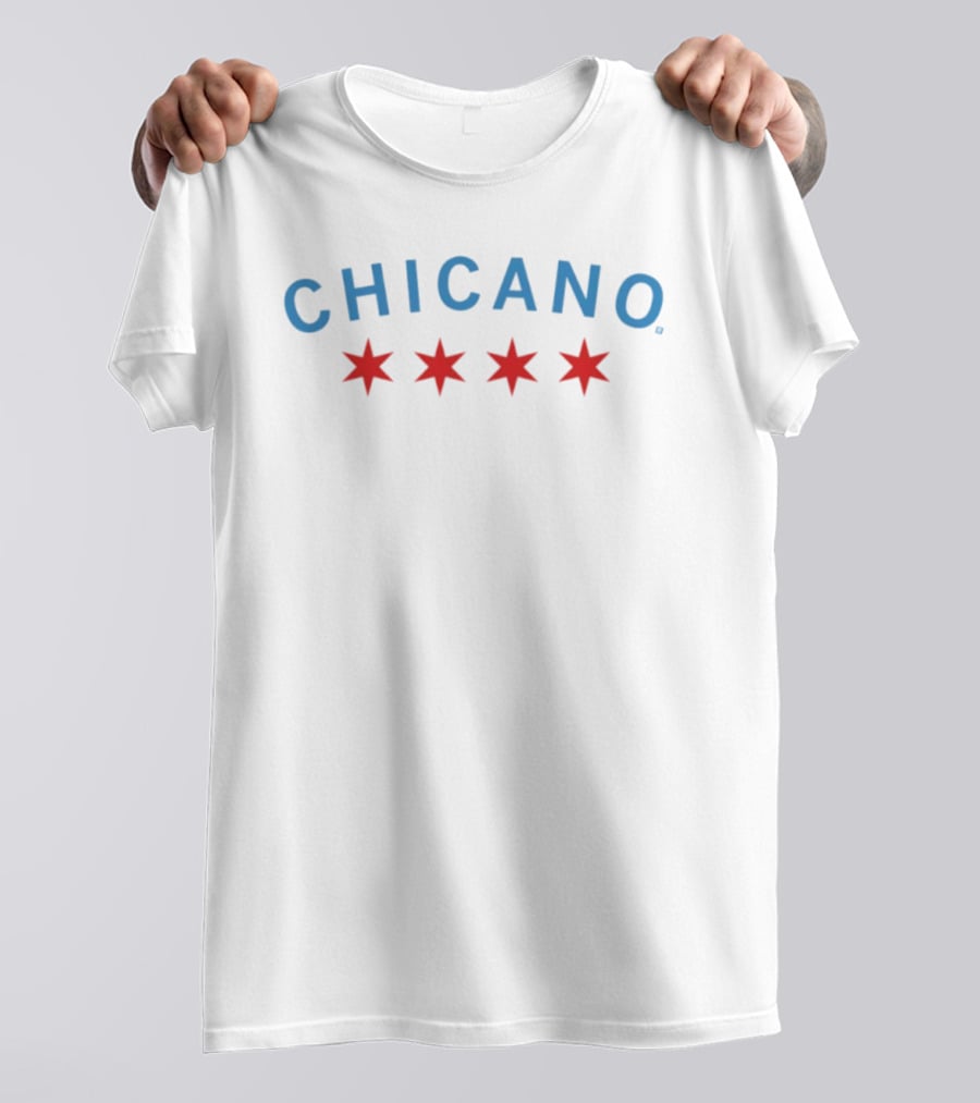 Chicano Chicago Stars Iconic Red And Blue T-Shirt