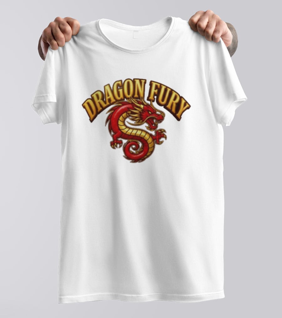 Dragon Fury Red Gold Chinese Dragon T-Shirt