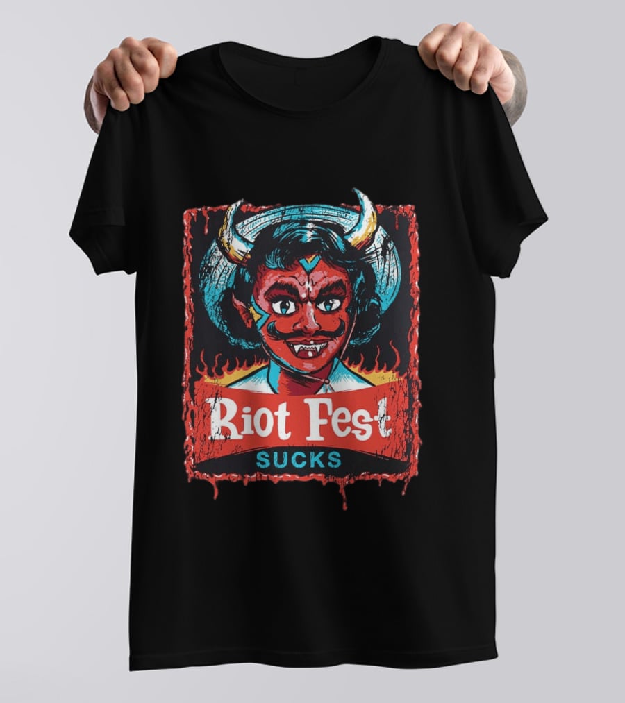 Riot Fest Sucks 2026 Chicago September 18 20 Little Devil Lineup Douglass Park T-Shirt