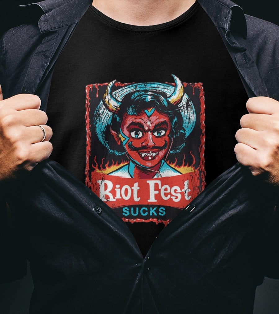 Riot Fest Sucks 2026 Chicago September 18 20 Little Devil Lineup Douglass Park T-Shirt