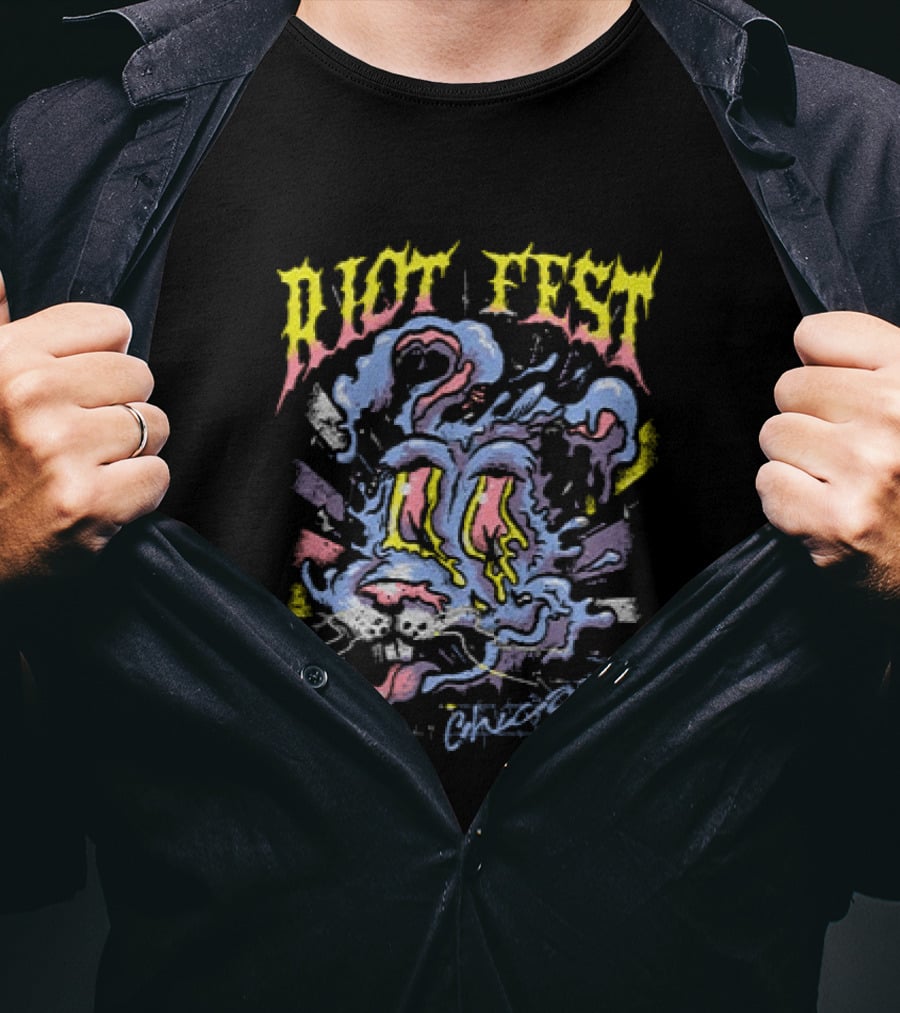 Riot Fest 2026 Chicago Douglass Park Psychedelic Bunny September 18 20 Lineup T-Shirt