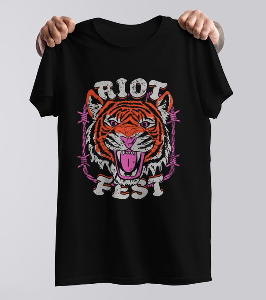 Riot Fest 2026 Chicago Douglass Park Tiger Lineup September 18 20 T-Shirt