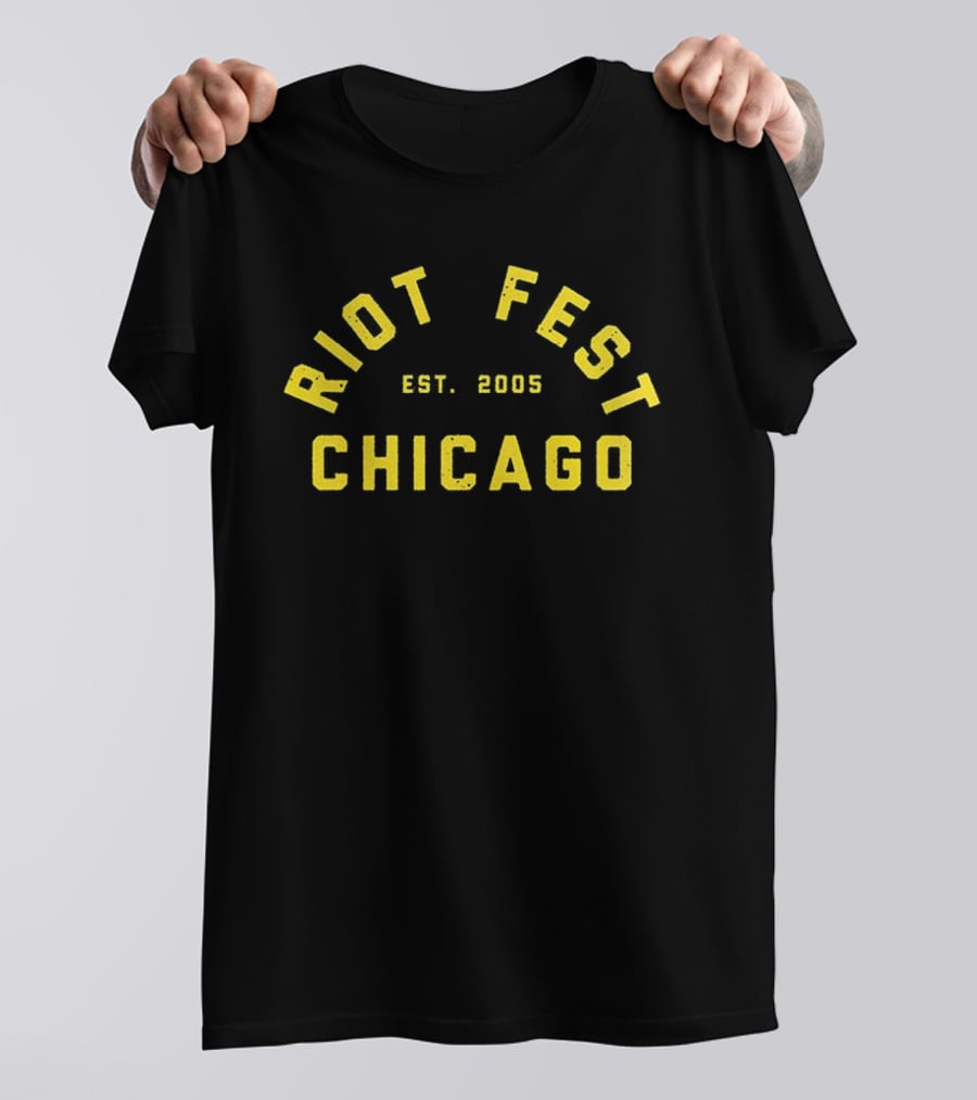 Riot Fest Chicago Est. 2005 Yellow Lineup Douglass Park September 18 20 2026 T-Shirt