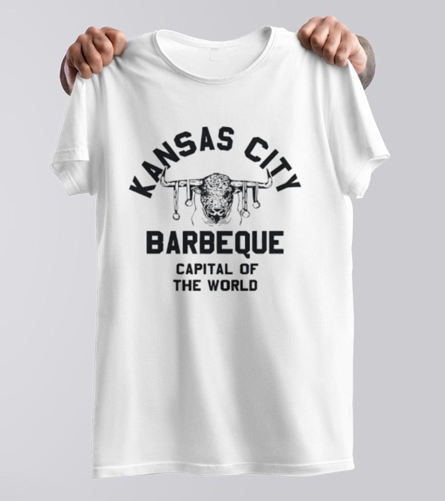 Kansas City Barbeque Capital Of The World Bull Skull BBQ Tradition T-Shirt