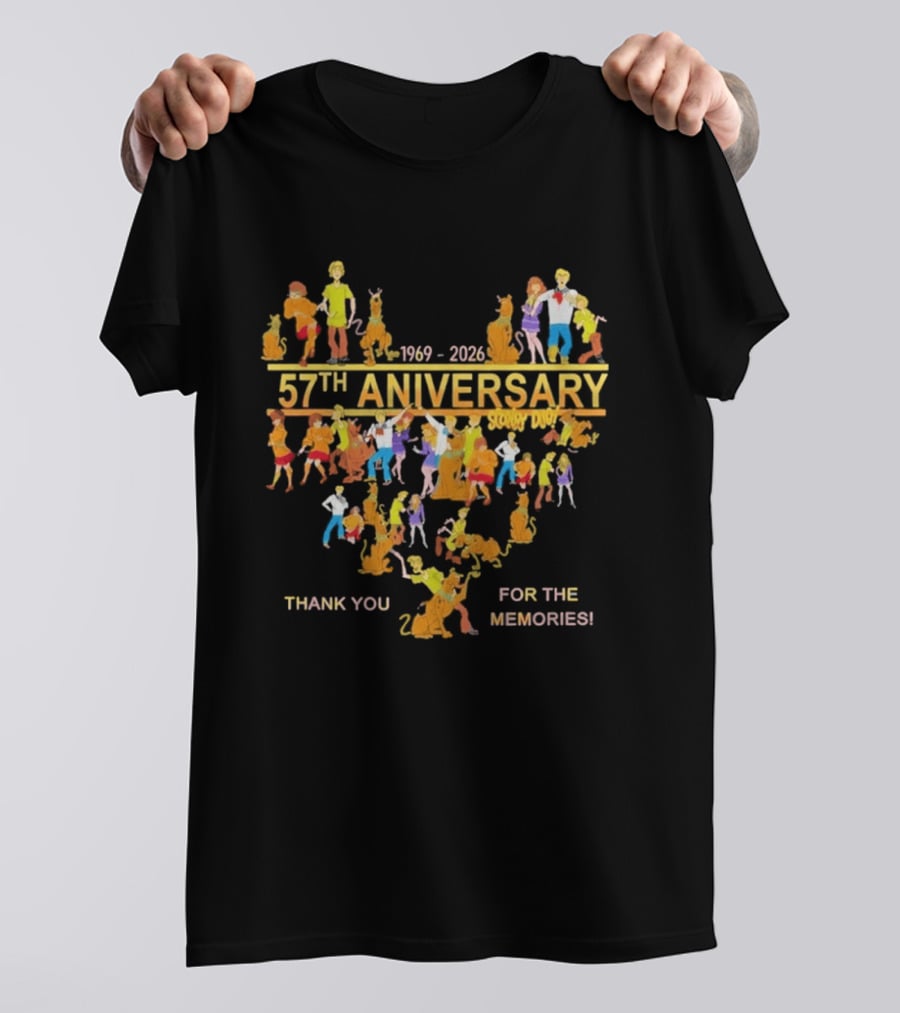 Scooby Doo 57th Anniversary 1969 2026 Thank You For The Memories T-Shirt