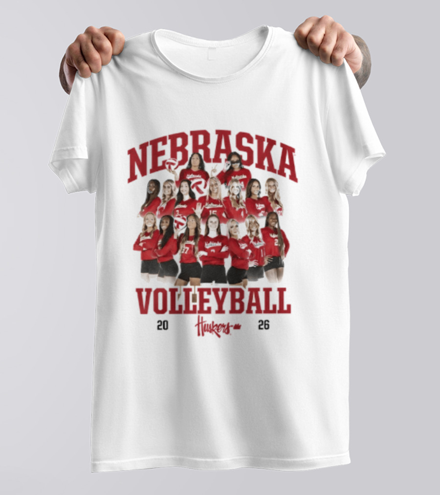 Nebraska Volleyball Women's Team 2026 Collage T-Shirt