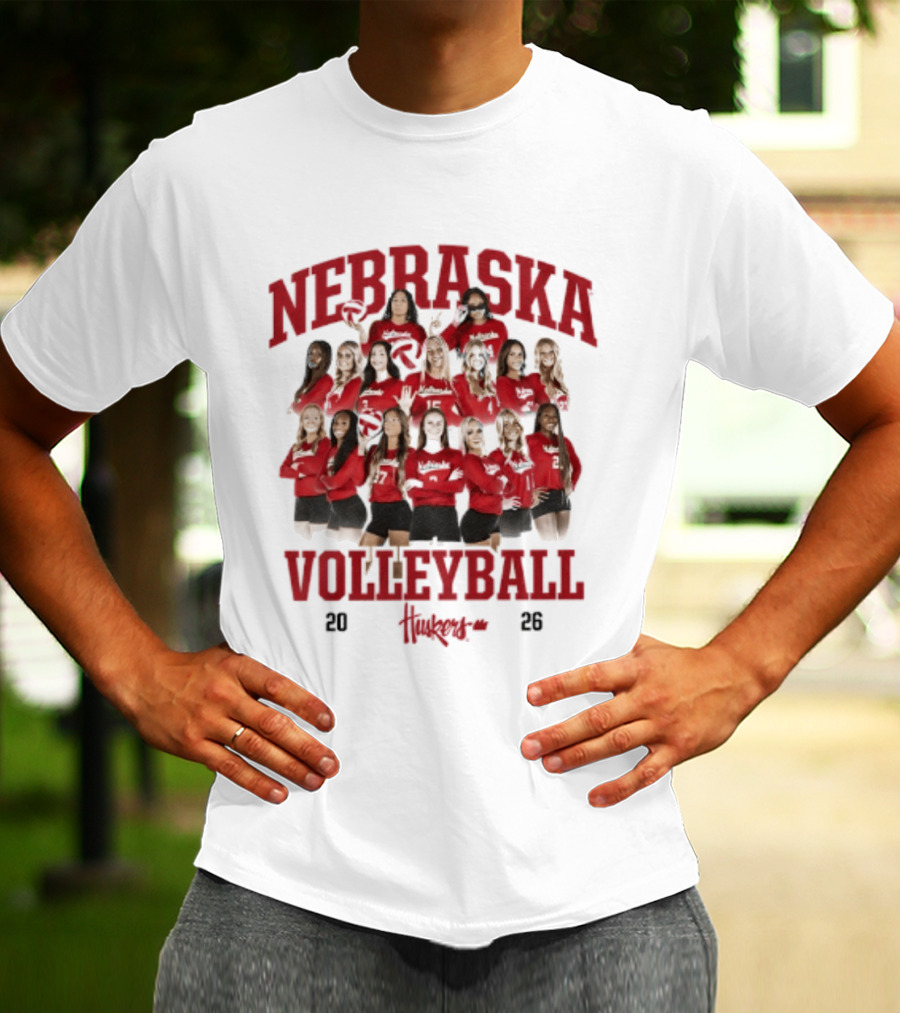 Nebraska Volleyball Women's Team 2026 Collage T-Shirt