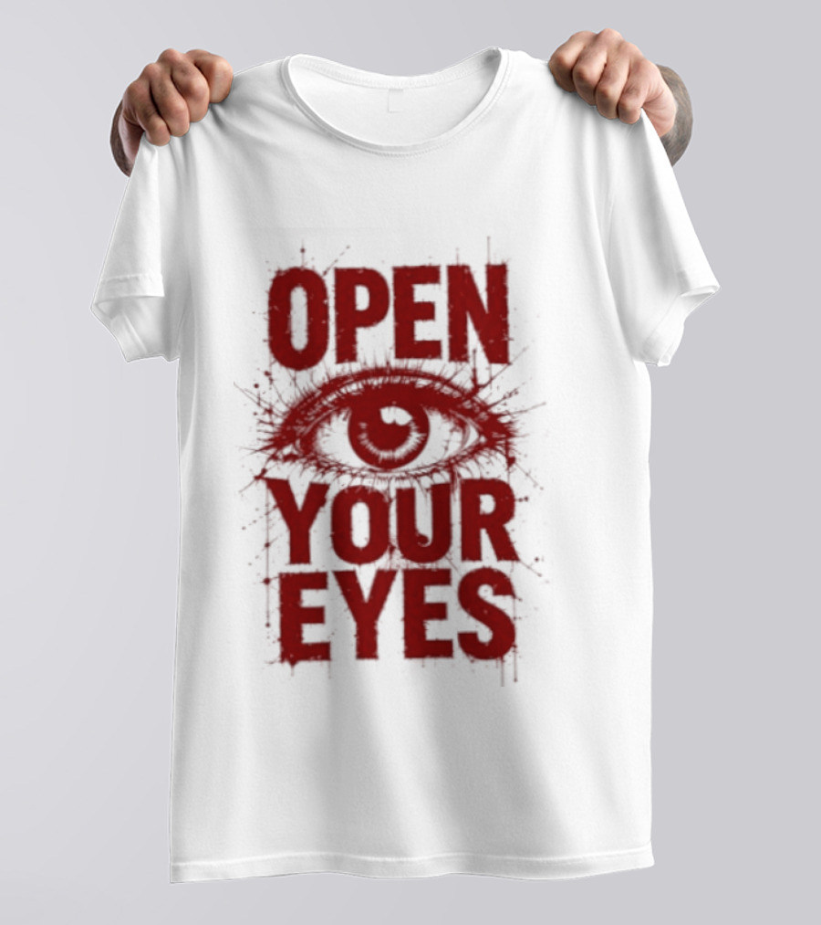OPEN YOUR EYES Red Splatter Eye T-Shirt