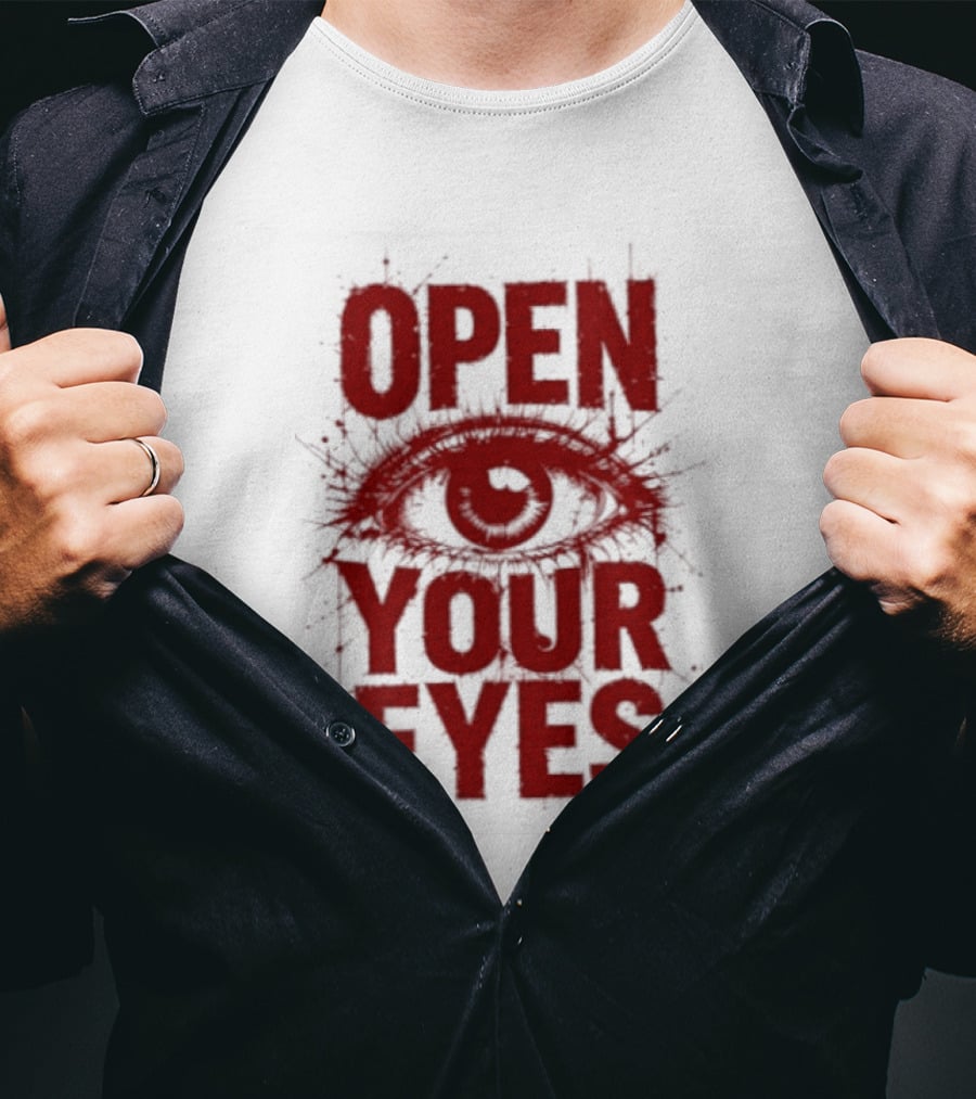 OPEN YOUR EYES Red Splatter Eye T-Shirt