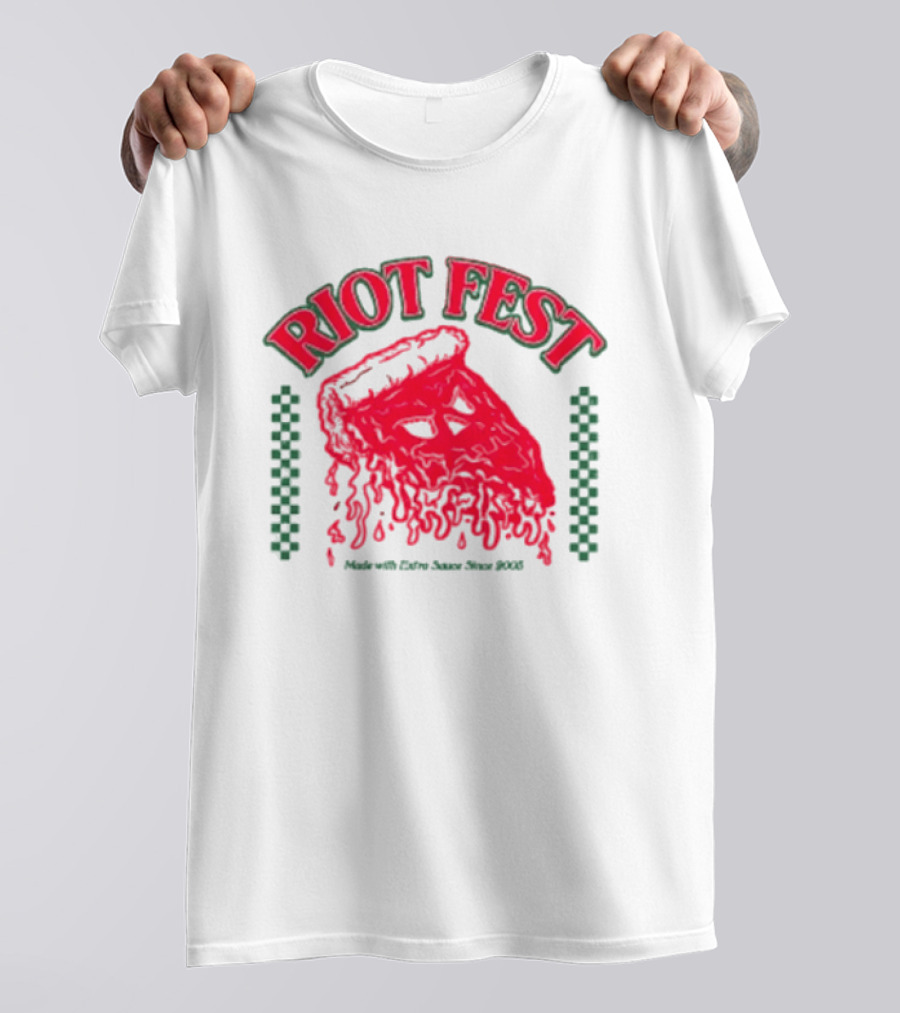 Riot Fest Chicago 2026 Douglass Park September 18 20 Pizza Lineup T-Shirt