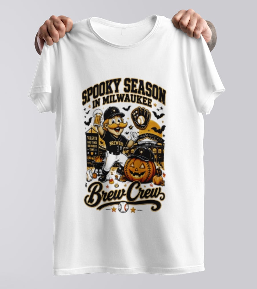 Spooky Season In Milwaukee Brewers Brew Crew Halloween 2026 T-Shirt