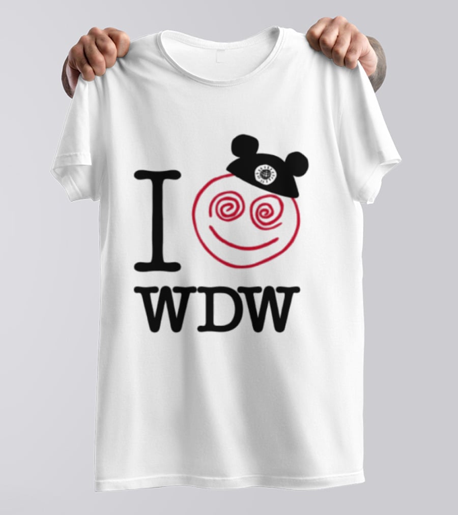 I Love WDW Lost Bros Store All The Time Disney Mickey Hat Smiley Face T-Shirt