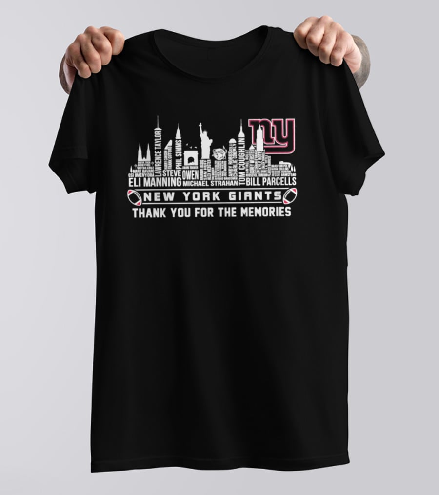 New York Giants Skyline Football Memories Appreciation T-Shirt