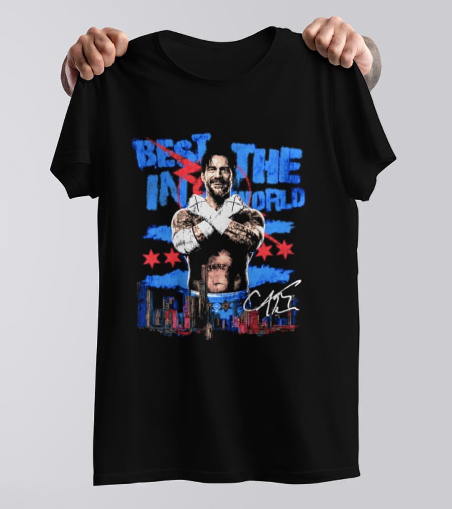 Best In The World CM Punk Chicago Wrestling Signature T-Shirt