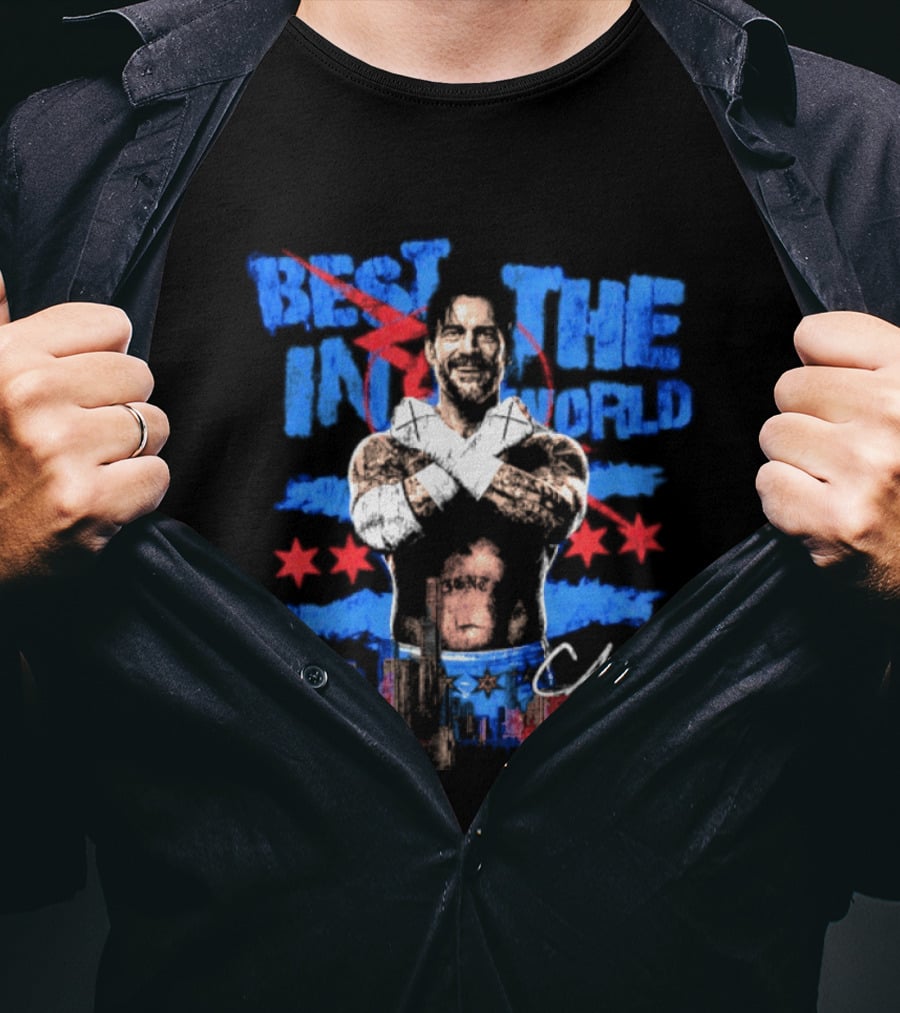 Best In The World CM Punk Chicago Wrestling Signature T-Shirt