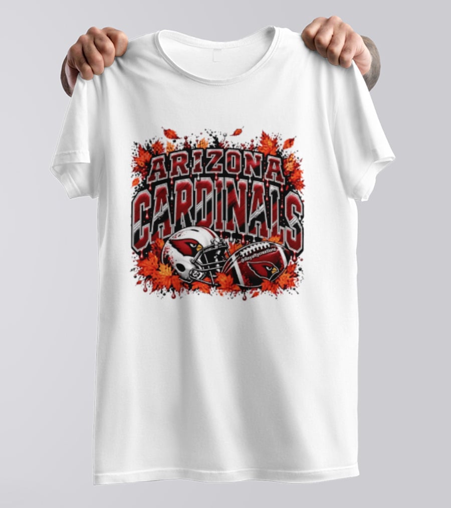 Arizona Cardinals Football Helmet Autumn Leaves 2026 T-Shirt