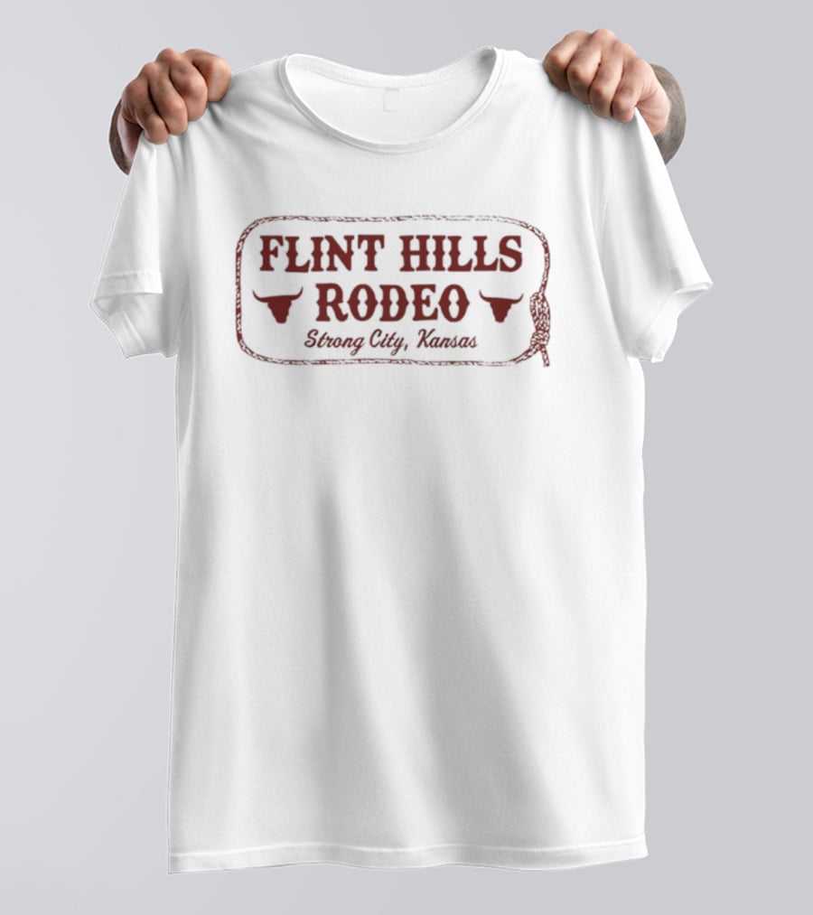 Flint Hills Rodeo Strong City Kansas Rustic Western T-Shirt