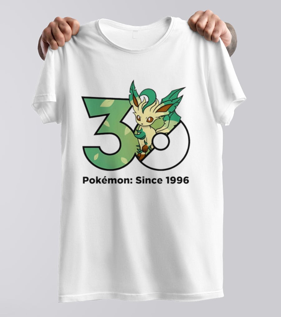 Leafeon Pokemon 30th Anniversary Since 1996 T-Shirt
